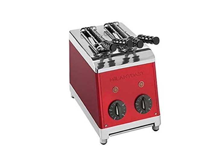 Milan Toast 7003 Klassische Inox Toaster mit 2 Tongs
