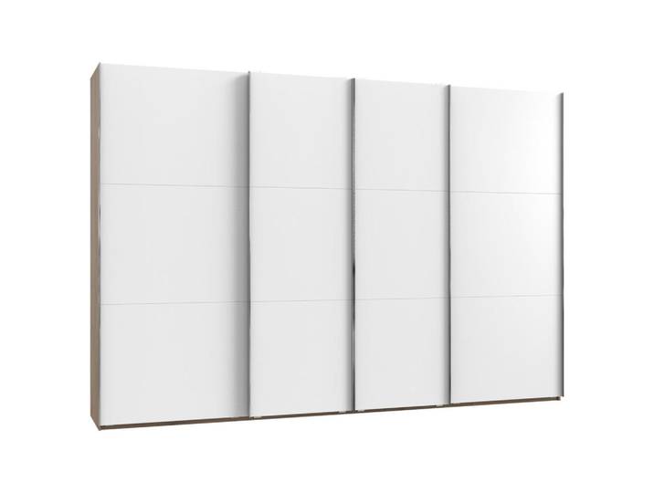 Schwebetürenschrank 350cm Level 36A, Weiß/Eiche