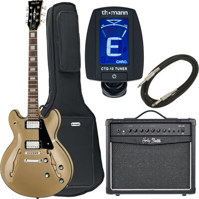 Harley Benton HB-35Plus Shoreline Gol Bundle Shoreline Gold