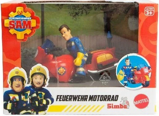 Simba-Dickie Feuerwehrmann Sam Feuerwehr Motorrad mit Figur