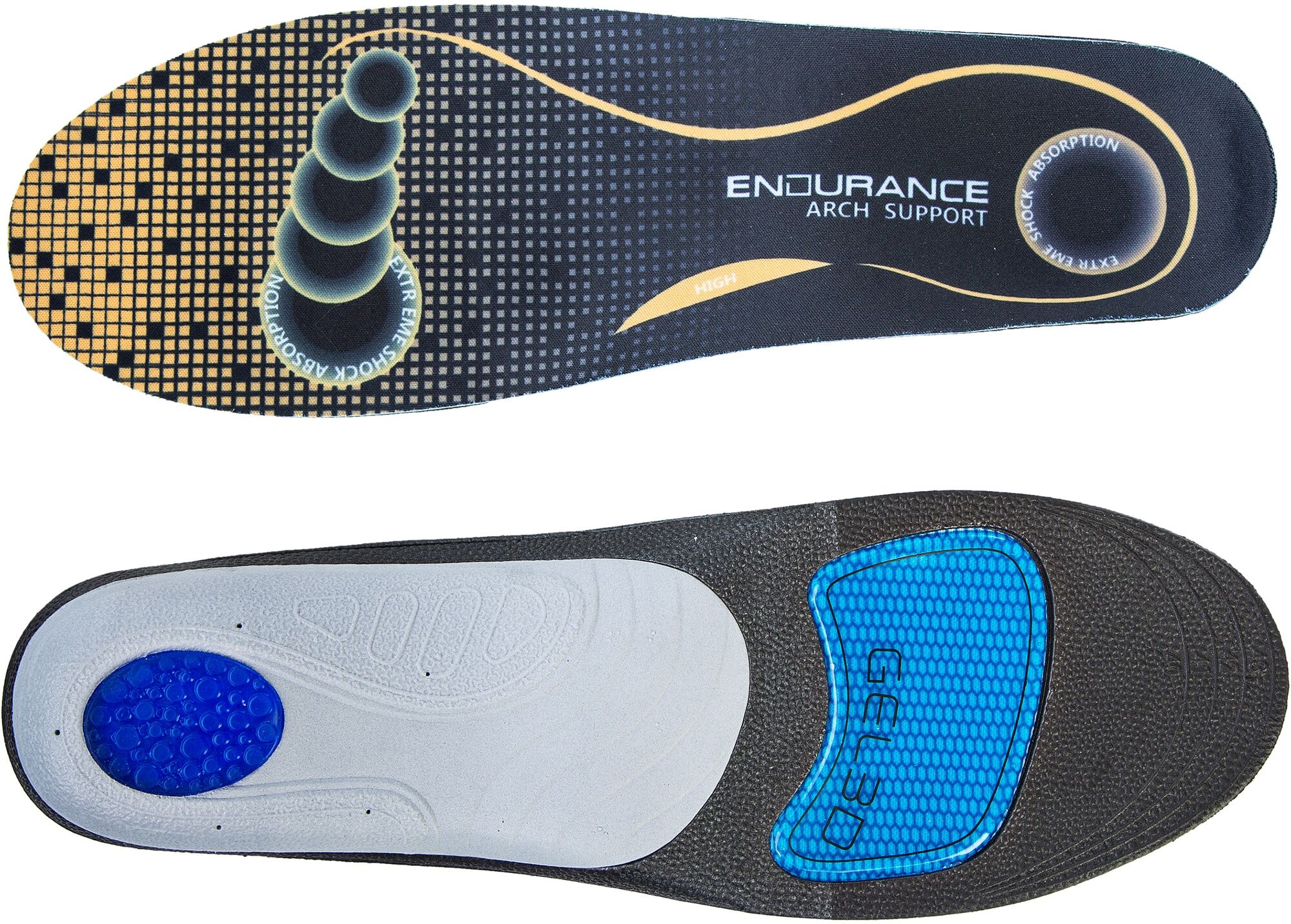 Einlegesohlen ENDURANCE "Arch Support High", Damen, Gr. 44-48, bunt (schwarz), Einlegesohlen Einlegesohlen, mit hohem Support