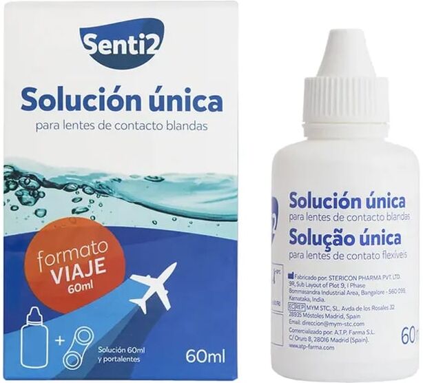 Senti-2 Solução Única Formato Viagem + Porta-Lentes 60 ml