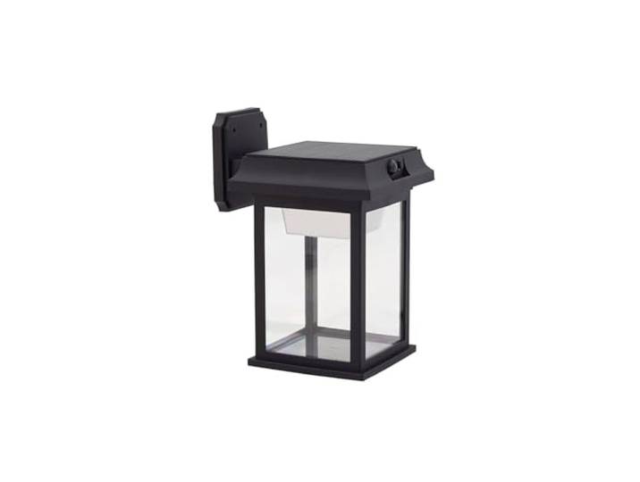 Lindby LED Solar Wandleuchte aussen in schwarz, mit Bewegungsmelder,