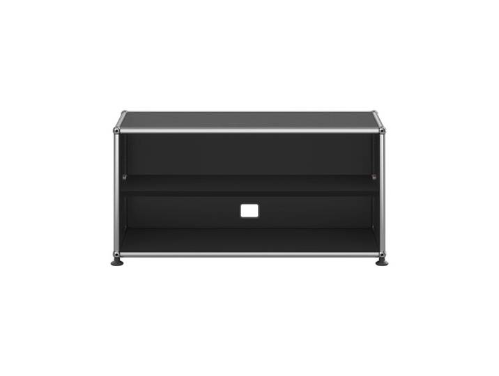 USM Haller TV Board 1-fach breit offen schwarz graphitschwarz 78x39x53 cm