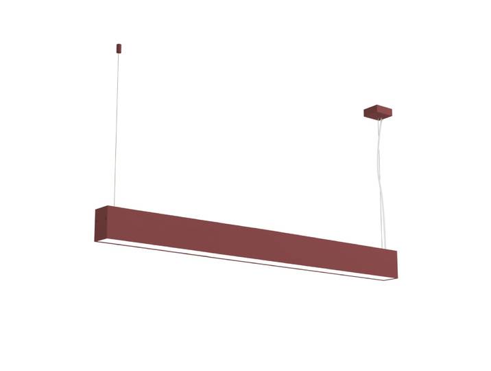 Suspension en métal rouge led 4000k