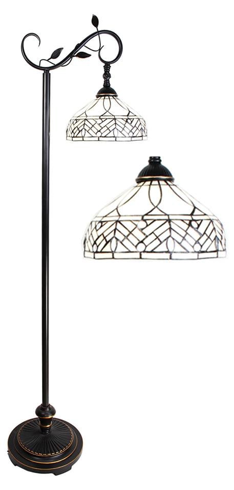 Clayre & Eef Tiffany vloerlamp, bruinbeige, 152 cm