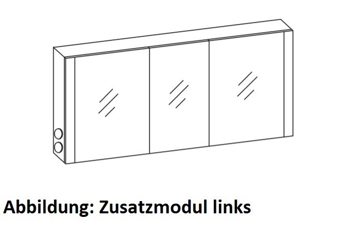Artiqua LED-Spiegelschrank, Weiß Glanz, 071-SET-4-15-RA-68 071-SET-4-15-RA-68