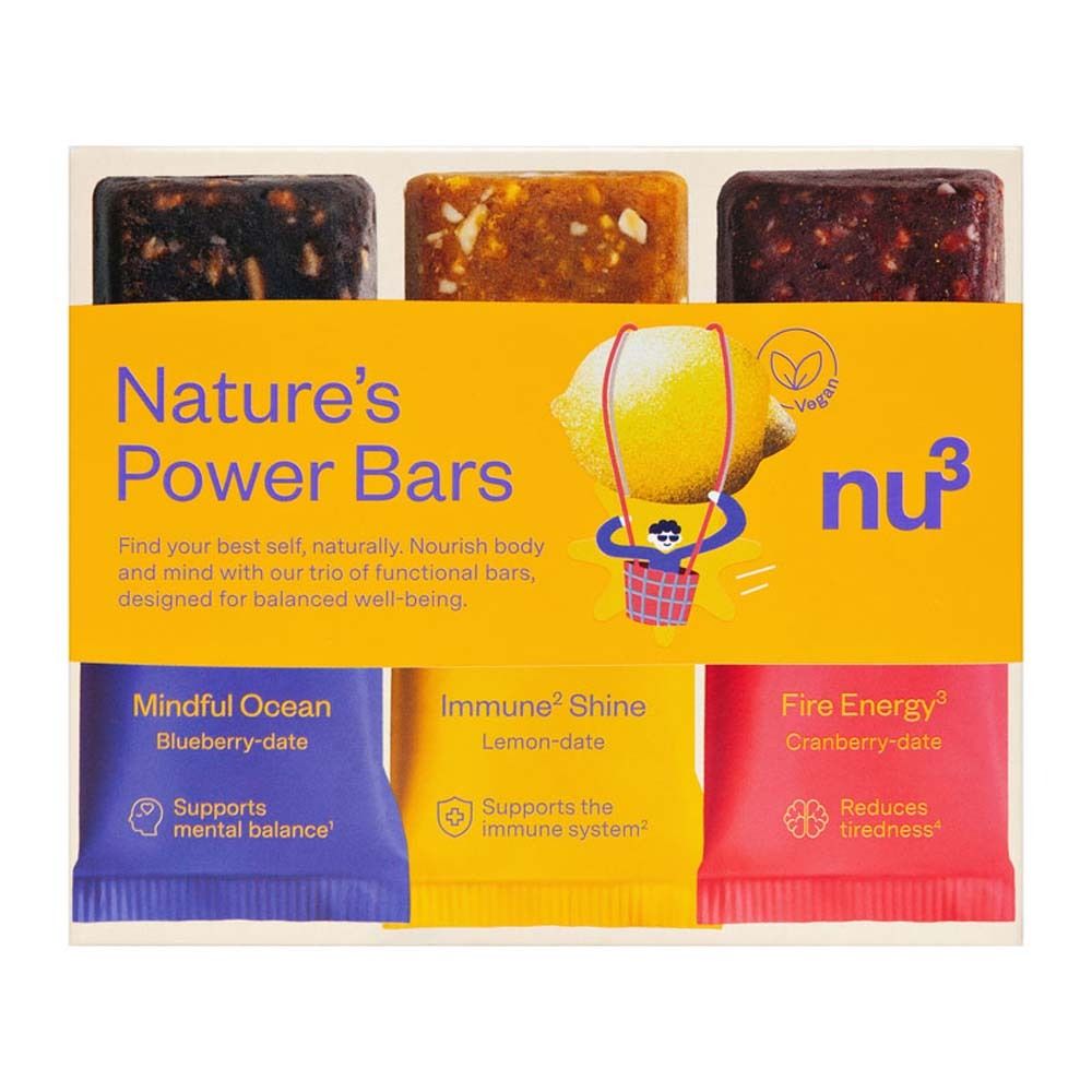 nu3 Nature's Power Bar - Mix-Box 3 Bars 3x38 g Riegel
