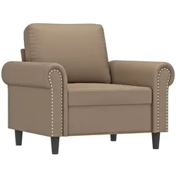 vidaXL Sessel Cappuccino-Braun 60 cm Kunstleder