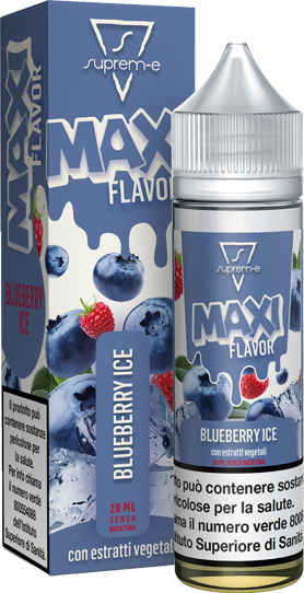 Suprem-e Blueberry Ice Maxi Flavor Liquido Shot Mix 20ml Mirtillo Lampone Ghiaccio