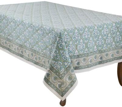 Saro Lifestyle Floral Damask Tablecloth - Ornamental Medallion Print for Dining Room & Everyday Entertaining