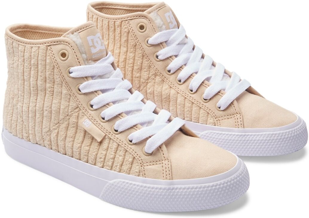 Sneaker DC SHOES "Manual Hi", Damen, Gr. 7(38), braun (tan), Obermaterial: Leder (Kuh) / Futter: Textil / Aussensohle: Gummi., Schuhe Sneaker tan 7(38)