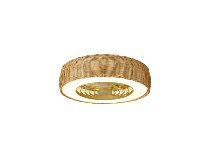 Ventilateur plafonnier LED outdoor rotin KILIMANJARO MINI 58 cm