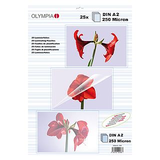 Olympia Laminierfolien DIN A2, 25 Stück 250 Mic