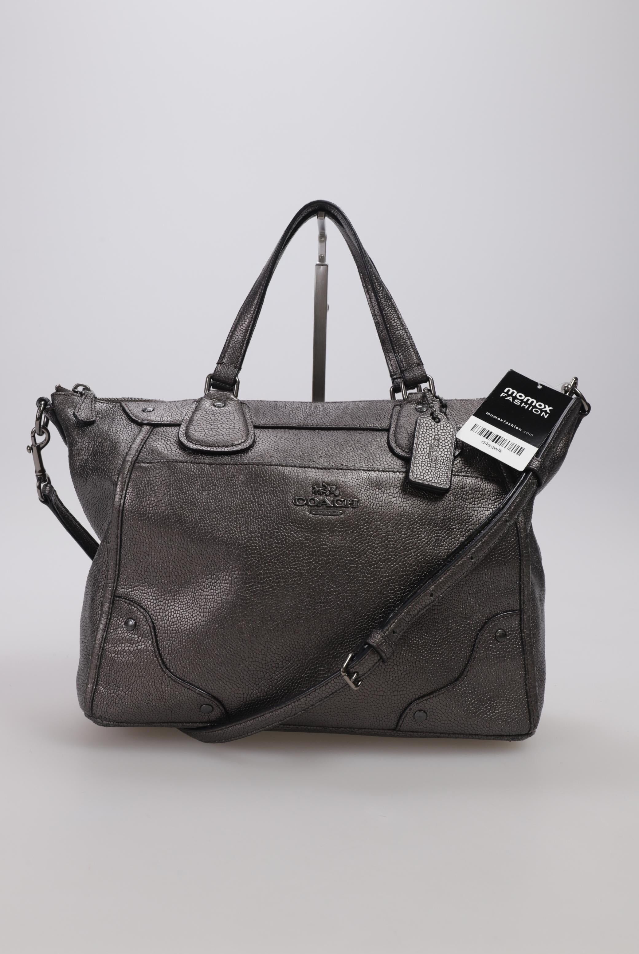 Coach Damen Handtasche gross Leder, Silber, Leder / kein / Etikett - Second Hand