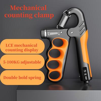 Friendly Fresh Finds Adjustable Grip Strengthener For Gym & Fitness Hand Expander For Muscle Recovery & Strength Training orange