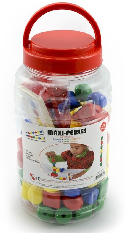 Kiddicraft Seau de MAXI PERLES - lot de 75 perles