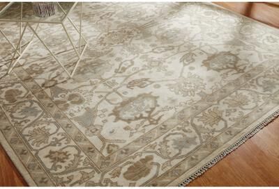 KALATY Umbria Beige Wool Hand-knotted Rug