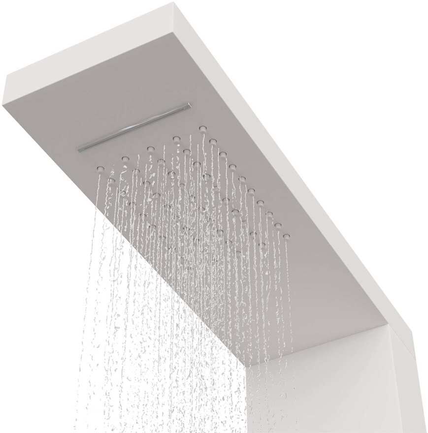 vidaXL Système de panneau de douche Aluminium Blanc