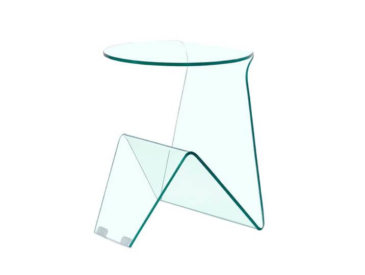 Bout de canapé en verre transparent transparent / cristal