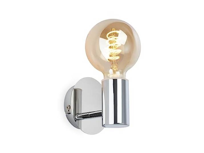 BRILONER - Applique murale intérieure\, lampe de salle de bains\, applique étanche pour salle de bains\, lampe de miroir\, 1 x E27\, chrome