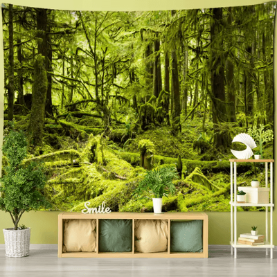 Inspire Picks Towering Forest Tapestry Bohemian Psychedelic Tree Wall Hanging 5 400x220cm