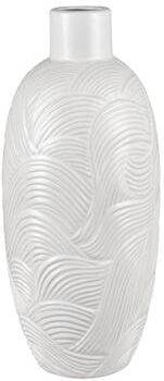 Atlas Lighting and Home Atlas Flynn White Textured Earthenware Vase