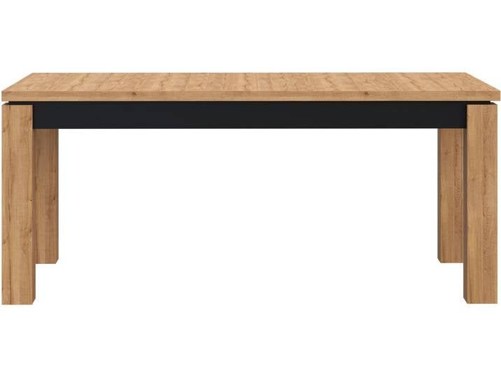 Esstisch FORTE Kaszimiro , braun (waterford eiche, schwarz, waterford eiche), B:180,4cm H:78,2cm T:90,4cm, Tische, Esstisch