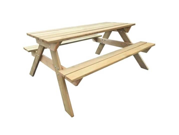 vidaXL Picknicktafel 150x135x71,5 cm hout