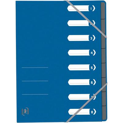 Oxford Ordnungsmappe Top File+ A4 8 Fächer 390g blau