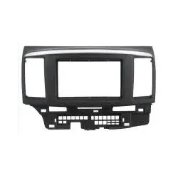 Doppel-DIN Radioblende Mitsubishi Lancer (CYO) ab 2008 schwarz mit silberner ...