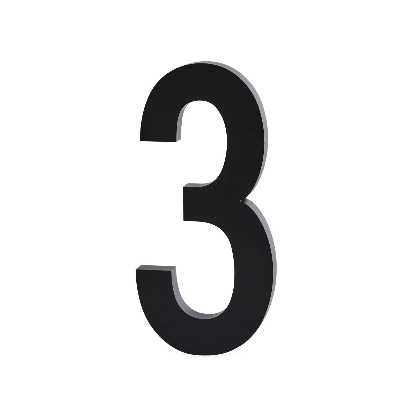 Design Letters aluminium cijfer 3, 50 mm