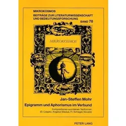 Epigramm und Aphorismus im Verbund, Fachbücher von Jan-Steffen Mohr