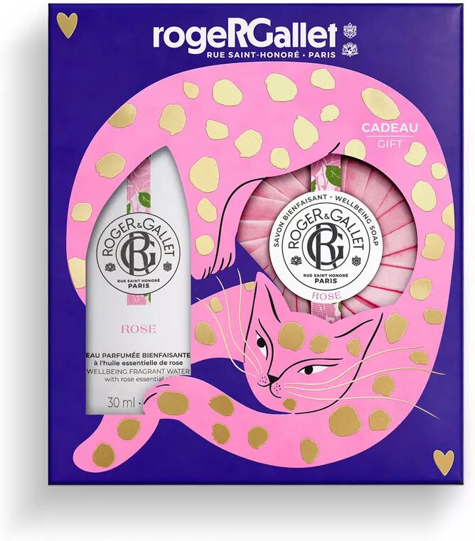 Roger & Gallet - Set Wohltuendes Eau Parfumée Rose 30ml und Seife 100g, Set