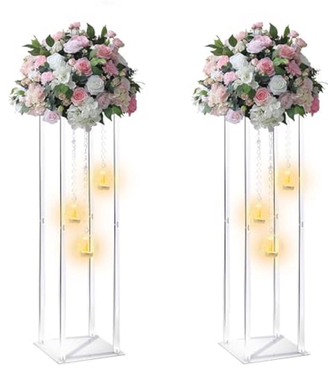 Hangende glazen theelicht bol kandelaars voor decoratie van feesttafels en evenementen