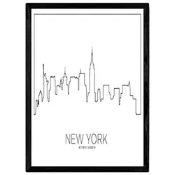 POSTER New York Skyline A3 Rahmenlos