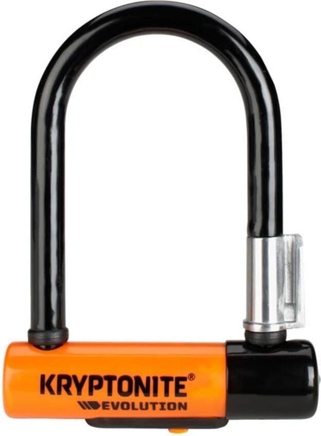 Faltschloss KRYPTONITE "Evolution Mini-5", orange (orange, schwarz), SicherheitsschlösserL:14cm Ø:13mm, Faltschloss, L:14cm Ø:13mm orange, schwarz Einheitsgröße