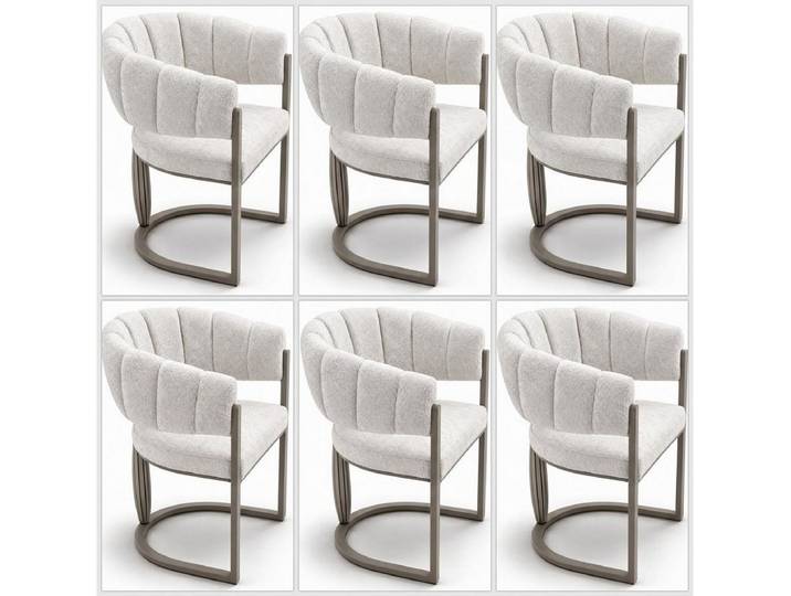 Xlmoebel Esszimmerstuhl 6x Stühle Esszimmer Komfortabel Weiß Stilvoll Harmonisch Modern (6-tlg., 6 St)