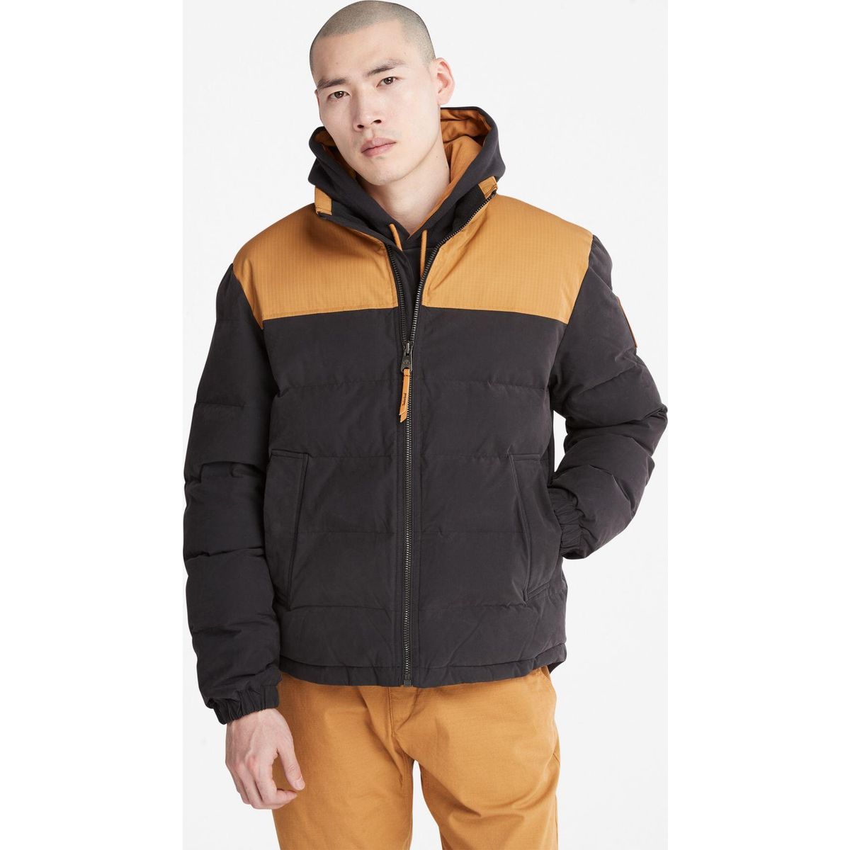 Timberland Mens Durable Water Repellent Puffer Jacket wheat boot-black L TB0A22XBP571-L
