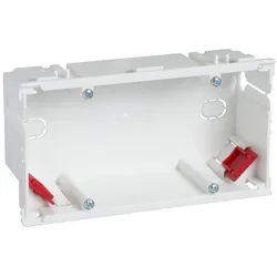 Schneider Electric 5586155 Geräteeinbaudose 2-fach inkl. 2 Zugentl. c/c71mm, F80-Frontöffnung VKE=10 MIB-A2  - 5 Stück