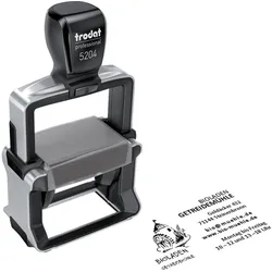 trodat Textstempel, individualisierbar 5204 Edelstahl mit Logo