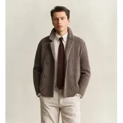 Gant für Herren. 8080010 Strickjacke im Blazer-Stil in Taupe (M), Lässig, Wolle, Klassisch
