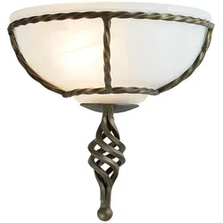 Elstead Lighting, Gartenbeleuchtung, Pembroke Wandleuchte E27 Schwarz, Gold, Made in UK (E27, IP55)