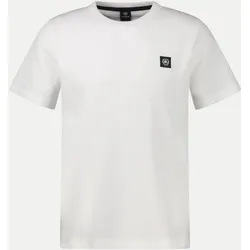 T-Shirt mit Logo-Badge Weiß L