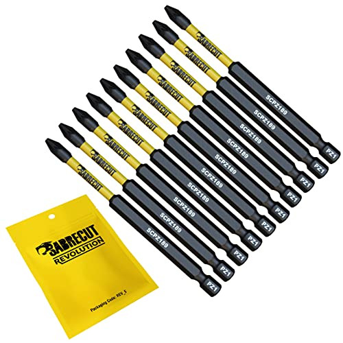 SabreCut 10 stuks PZ1 Impact schroefbits 89mm