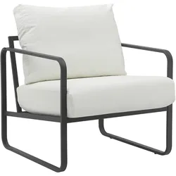 CLP Lounger Manea I Relaxsessel Kunstleder Oder Stoff Bezug I Mit Stabilem Metallgestell I Gepolsteter Clubsessel