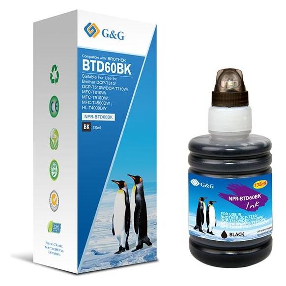 G&G kompatibel Ink mit BTD60BK, NPR-BTD60BK, black, 6500S (BK) (45557946)