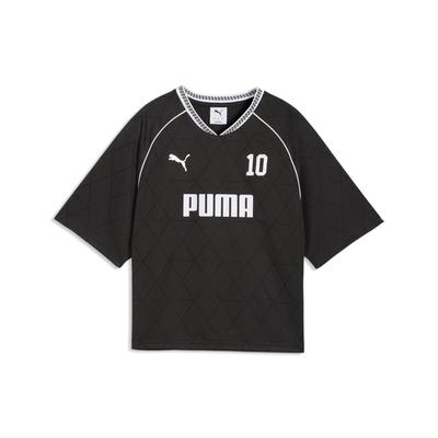 Trainingsshirt PUMA "PUMA Sport Relaxed Trikot Damen", Damen, Gr. L, schwarz, Obermaterial: 100% Polyester. Kragen: 5% Elasthan, 95% Polyester, clean, relaxed fit, Rundhals, Shirts