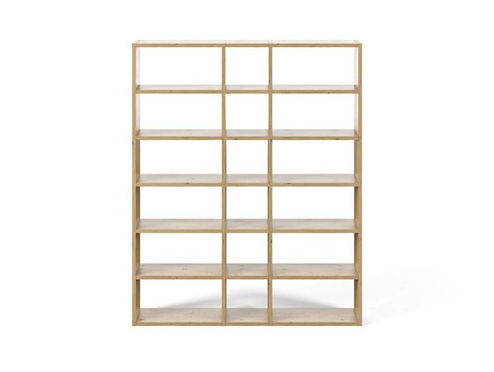 Bibliothèque 18 niches effet bois clair