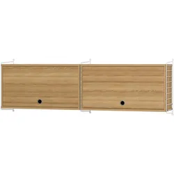 Design Oberschrank Holz Weiß Eiche